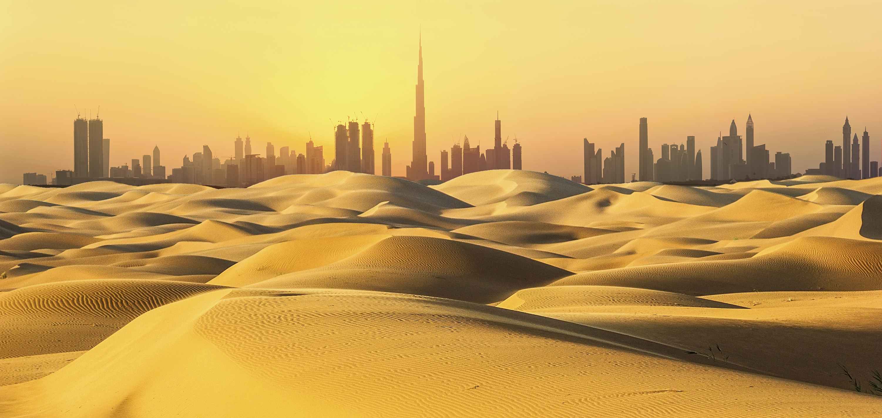 Dubai from the sand dunes